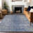 Premium Machine Washable Prisco Blue Rug-587365313