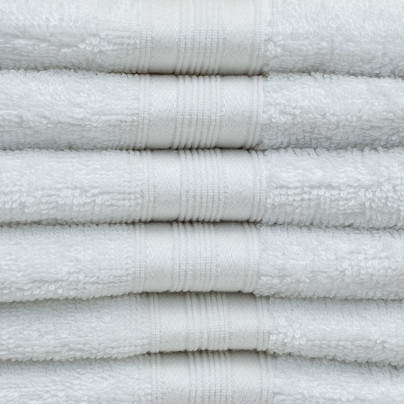 Essuie-mains 100% coton Amogha, Blanc brillant