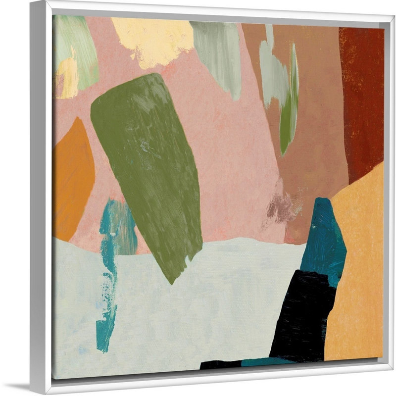 "Afloat I" par Tom Reeves, reproduction d’art sur toile, Cadre blanc, H 18 po x l 18 po x P 1,75 po