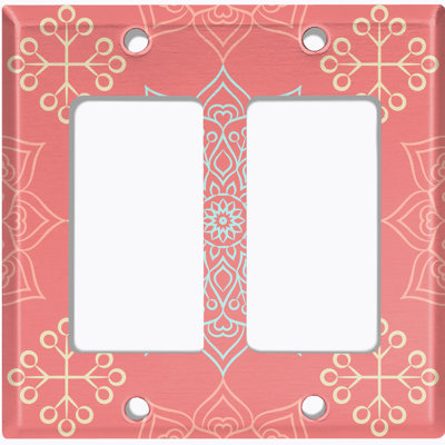 Patterned 2 - Gang Toggle Light Switch Standard Wall Plate