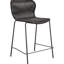 De 2 tabourets de comptoir en faux métal brun - chaises de bar de salle à manger côtières, dossier solide, construction, texturé, sans accoudoirs, dossier facile à utiliser pour la chambre, structure, charme
