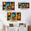 «Colorful City In Italy II - Cityscapes», art mural sur toile-1941108801-1941108806