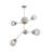 Meeks 6 - Light Dimmable Sputnik Sphere Chandelier