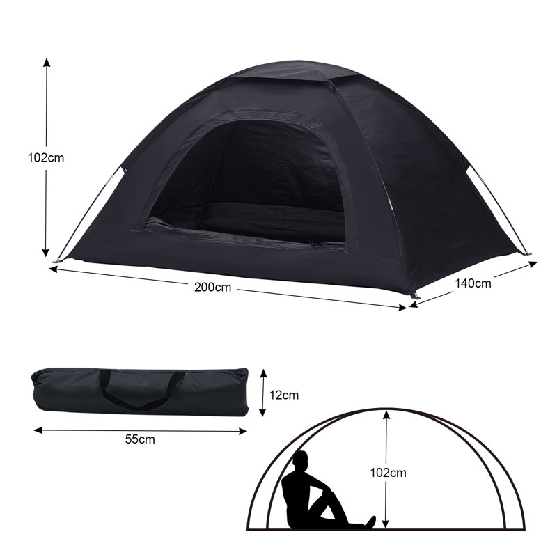 Cantres 2 Person Tent, Black