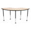 Structure Series 1/3 Round 65" x 30" Adjustable Height Mobile Collaborative Activity Table with Casters-51404087-51404090