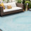 Tapis oriental intérieur / extérieur turquoise Meghan