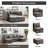 Upholstered U-Shaped Sectional Right Hand Facing-1489468271