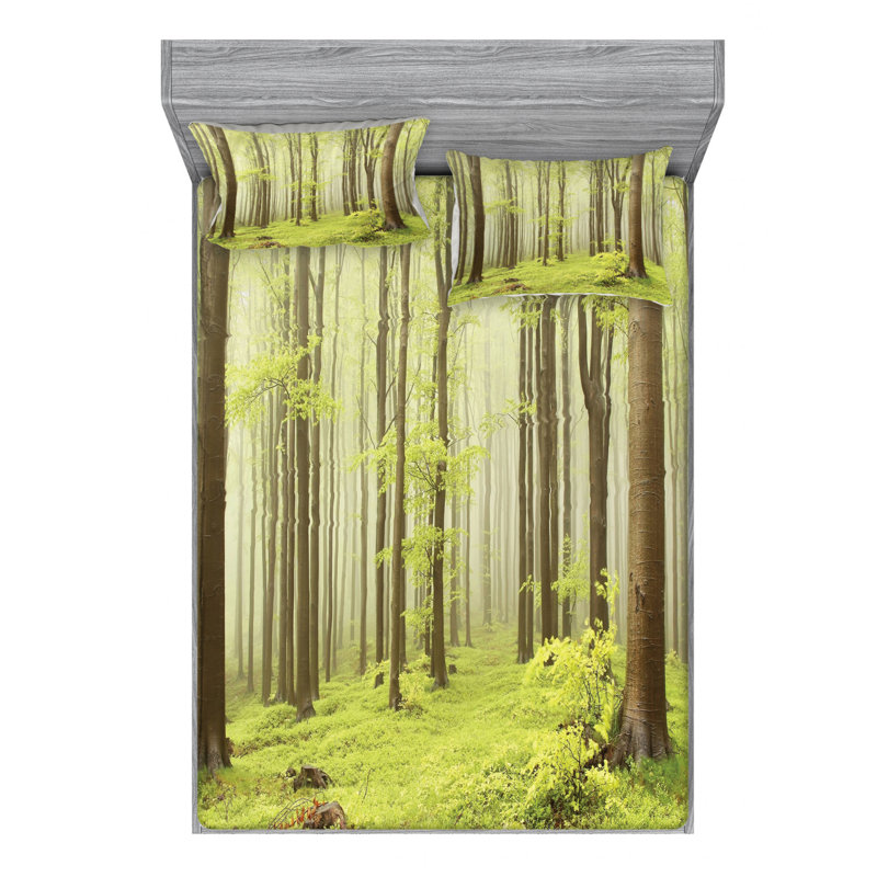 Microfiber Sheet Set, Queen Sheet Set with Fitted Sheet