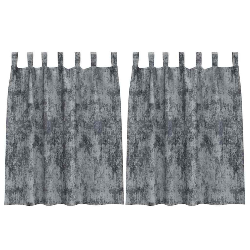 Alithia Velvet Room Darkening Curtain Pair, 140cm Width x 140cm Drop, Silver Grey