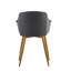 Topsham 4 Person Dining set - a Round Plastic Dining Table with Wooden Legs and a Set of 4 Faux Leather Cushion Padded Dining Chairs for Dining Room - Modern Dining Table Set-1980804763-1980804761