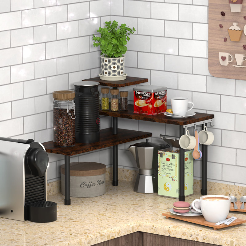 Cabinet Shelving Rack, Espresso/Black