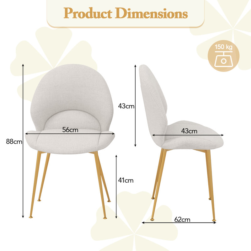 Alexionna 41cm H Upholstered Metal Side Chair in Grey
