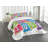 Ambesonne Colorful Bedspread Set 3 Pcs Blocks Letter Wish King Multicolor