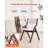 Wooden Folding Chairs with Padded Cushion and Wooden Frame-1462479910