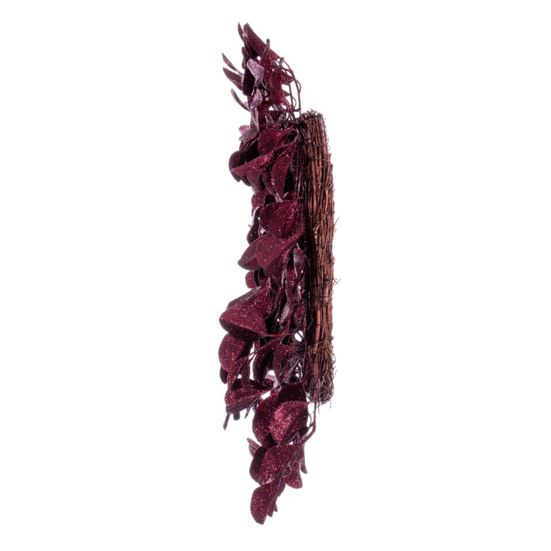 Couronne 24 po PVC pailleté bordeaux 24 po
