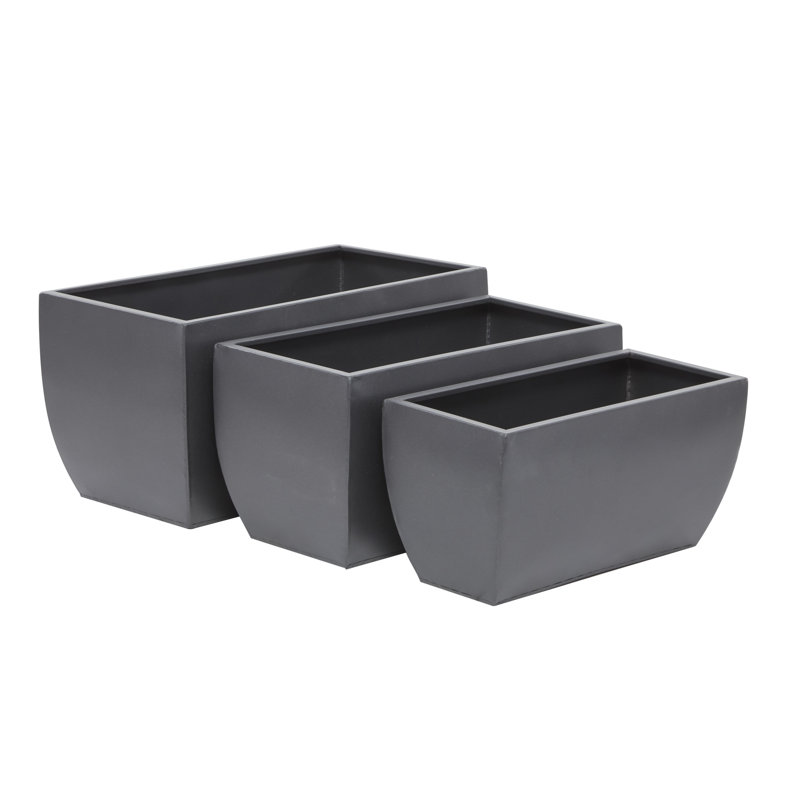 Metal Planter Box, Gray