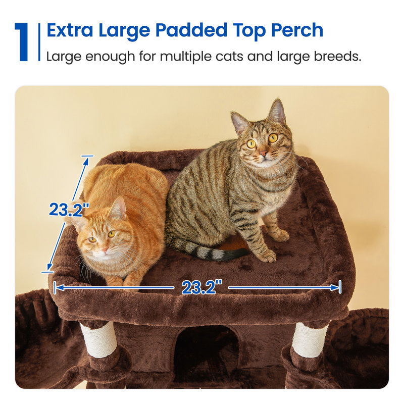 Arbre à chat H 77,6 po Danniela, Brun