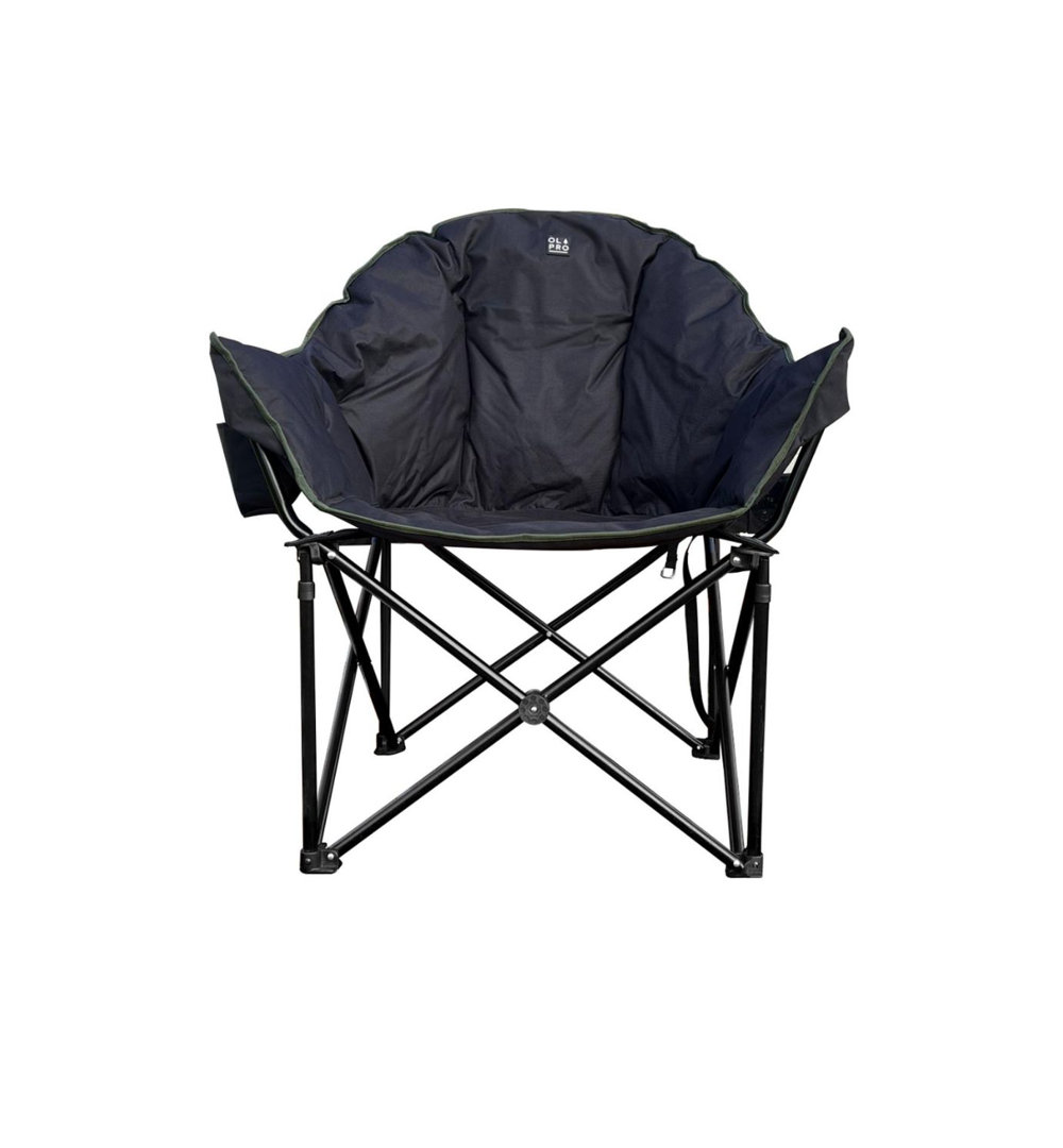 OLPRO Olympus XL Camping Chair Black Green Padded Folding Heavy Duty 130kg - Image 4