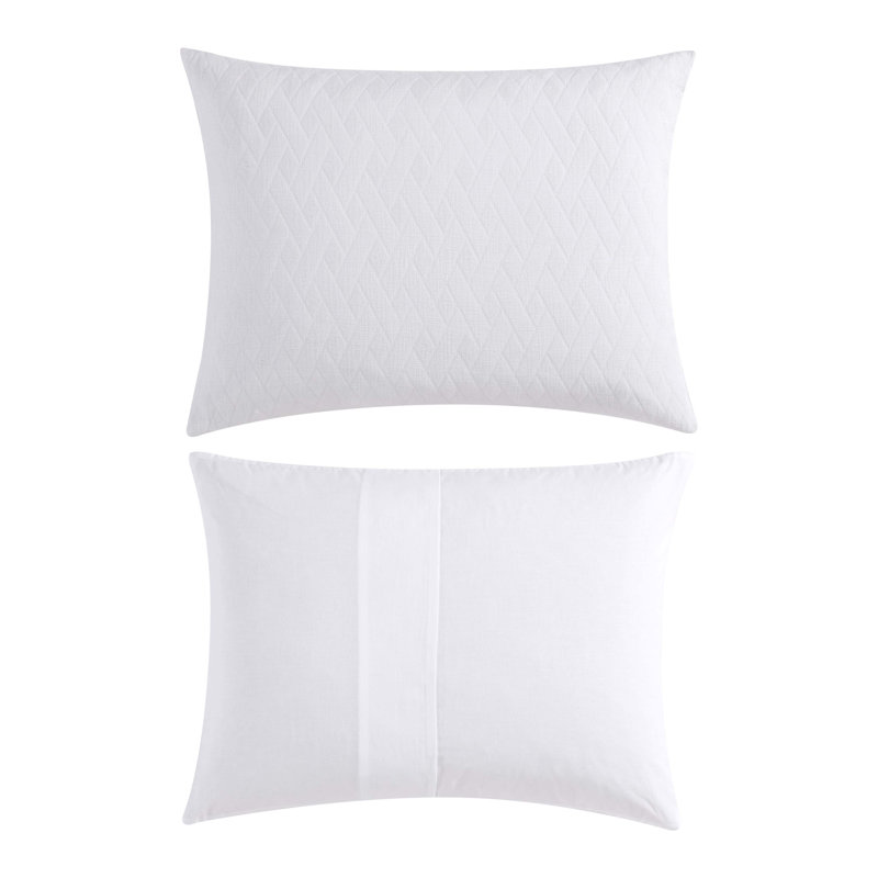 King White Cotton Wicker Weave Duvet Set