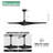 52'' Indoor Ceiling Fan with LED Light and Remote-902274629