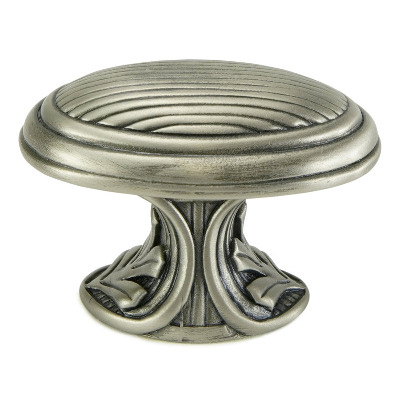 CAMBRIDGE KNOB IN PLATE,  Antique Nickel