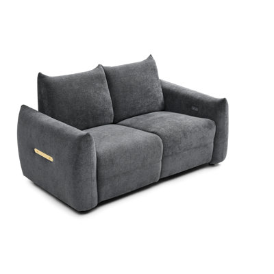 Canapé relevable en lin gris foncé pour la maison inclinable