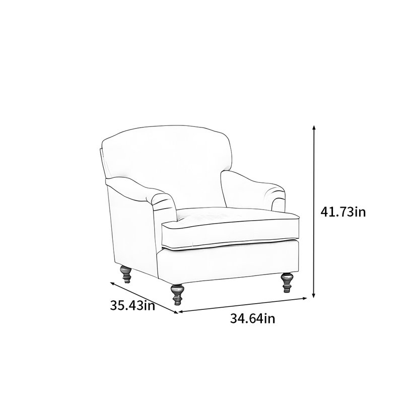 Canapé en tissu American Pastoral Country, H 41,73 po x l 34,64 po x P 35,43 po, 1