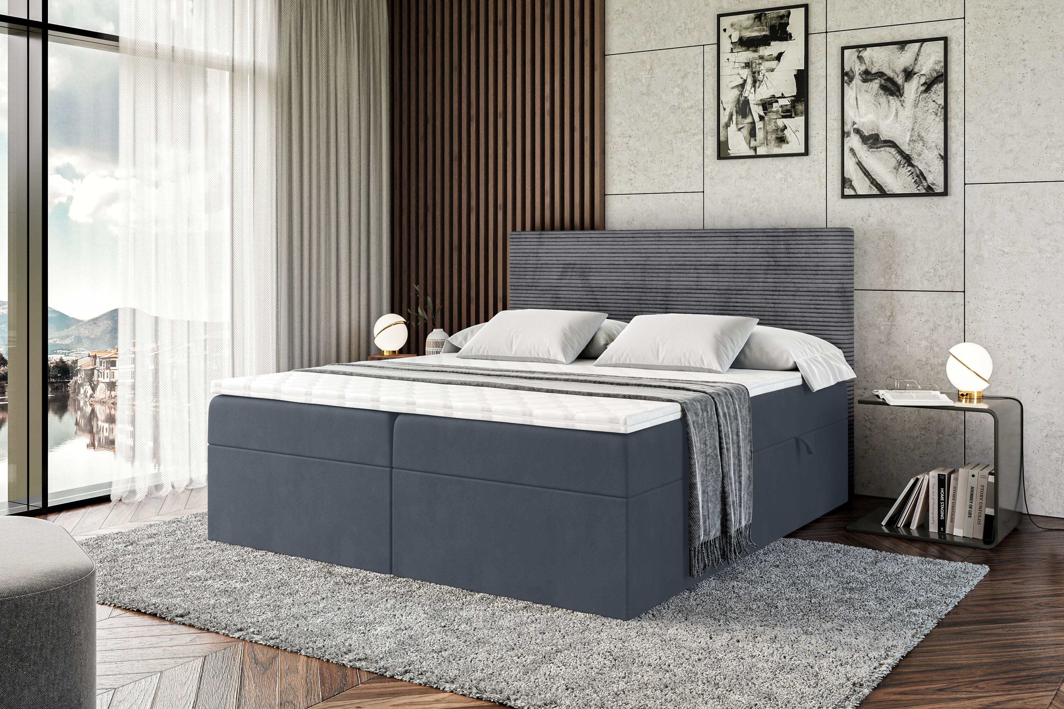 ALTDECOR Box spring bed with bed box and topper | Wayfair.co.uk