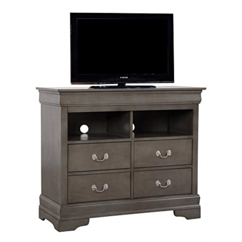 Louis Phillipe 42'' W 4 - Drawer Dresser, Gray