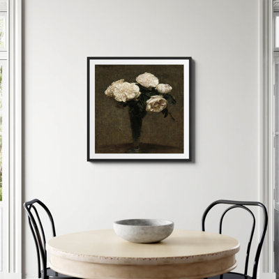 «Roses In A Vase Print» par Henri Fantin Latour
