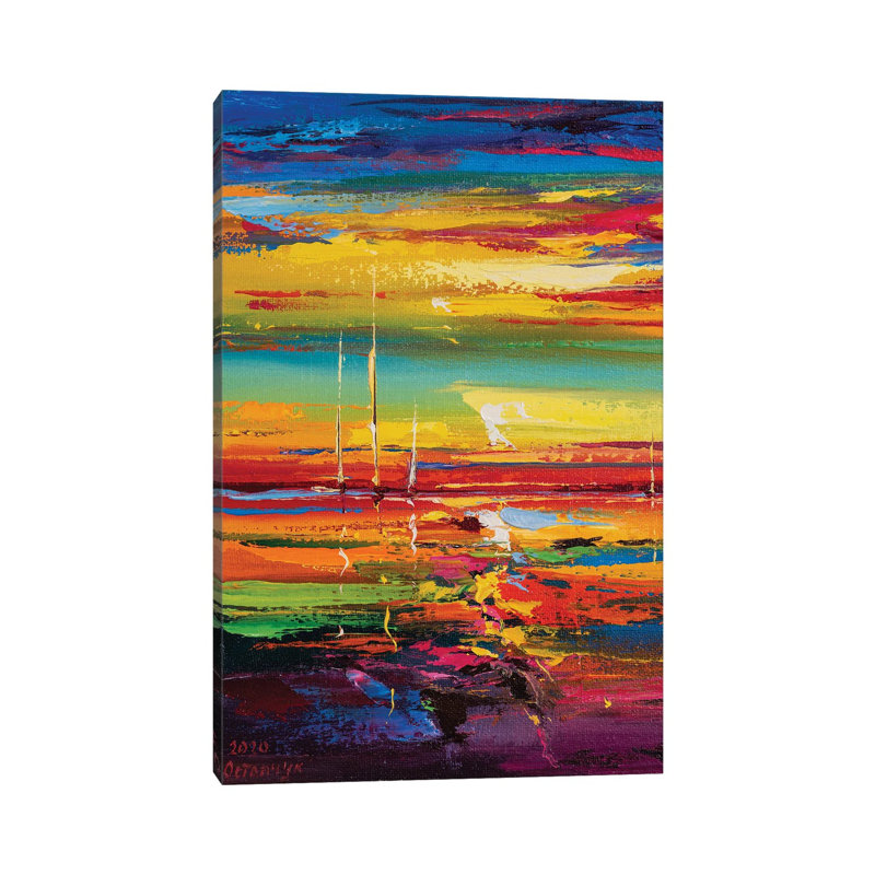 Abstract Seascape XIV - Wrapped Canvas Print, 20.32 cm H x 30.48 cm W