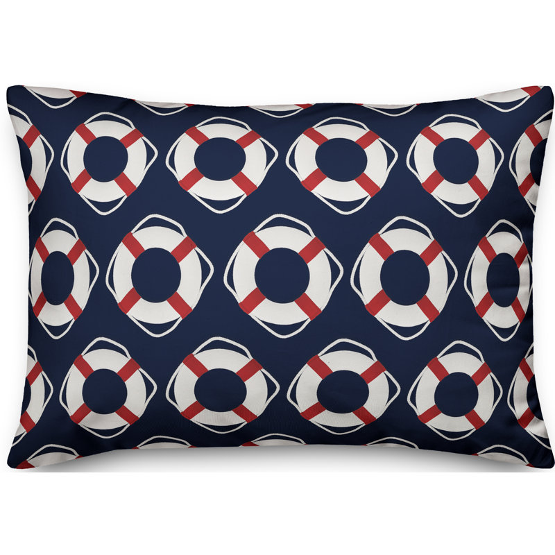 Navy Welcome to Our Pool Indoor/Outdoor Polyester Pillow