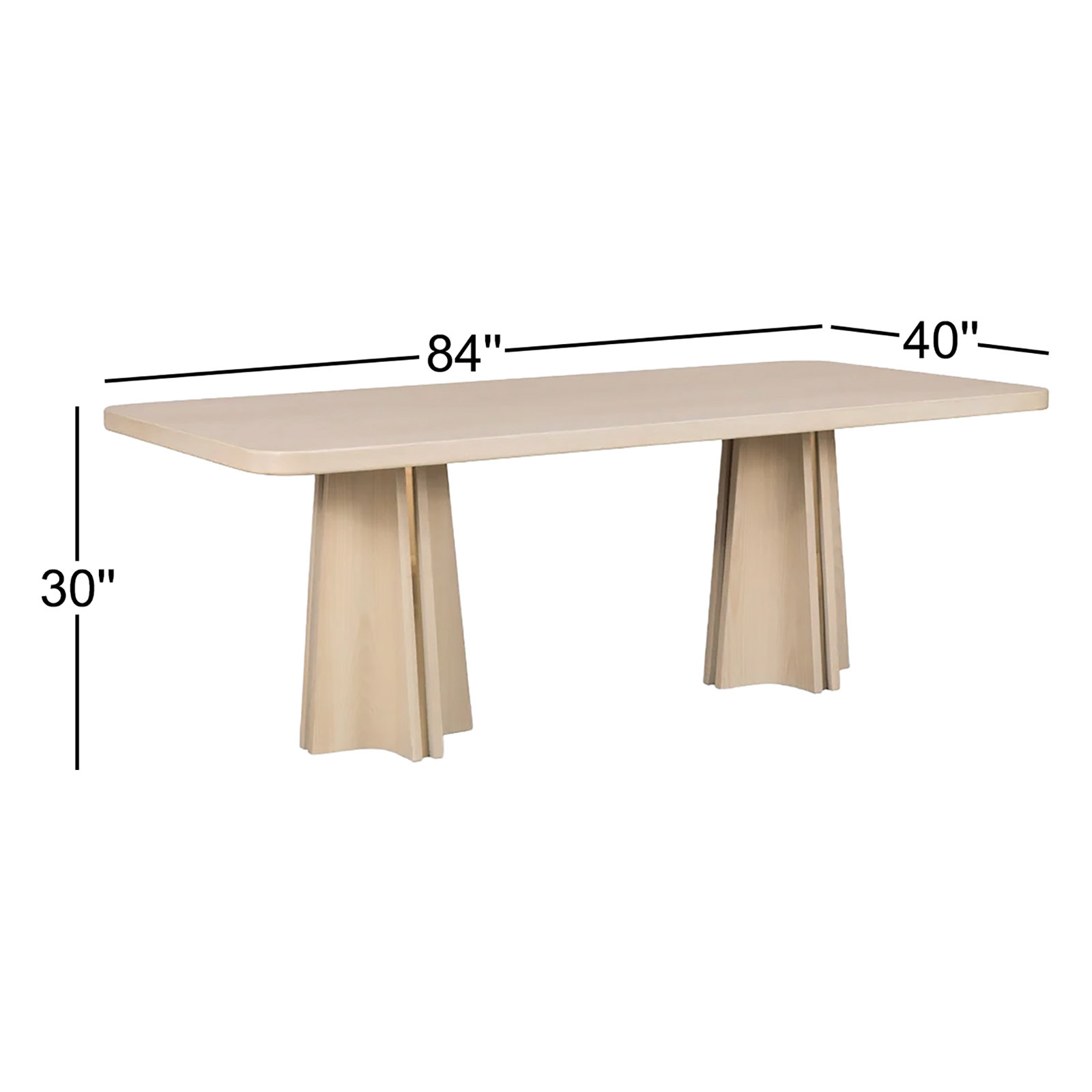 84" Double Pedestal Dining Table