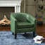Fauteuil demi-tonneau capitonné en similicuir de 29 po Oscar-1556755680