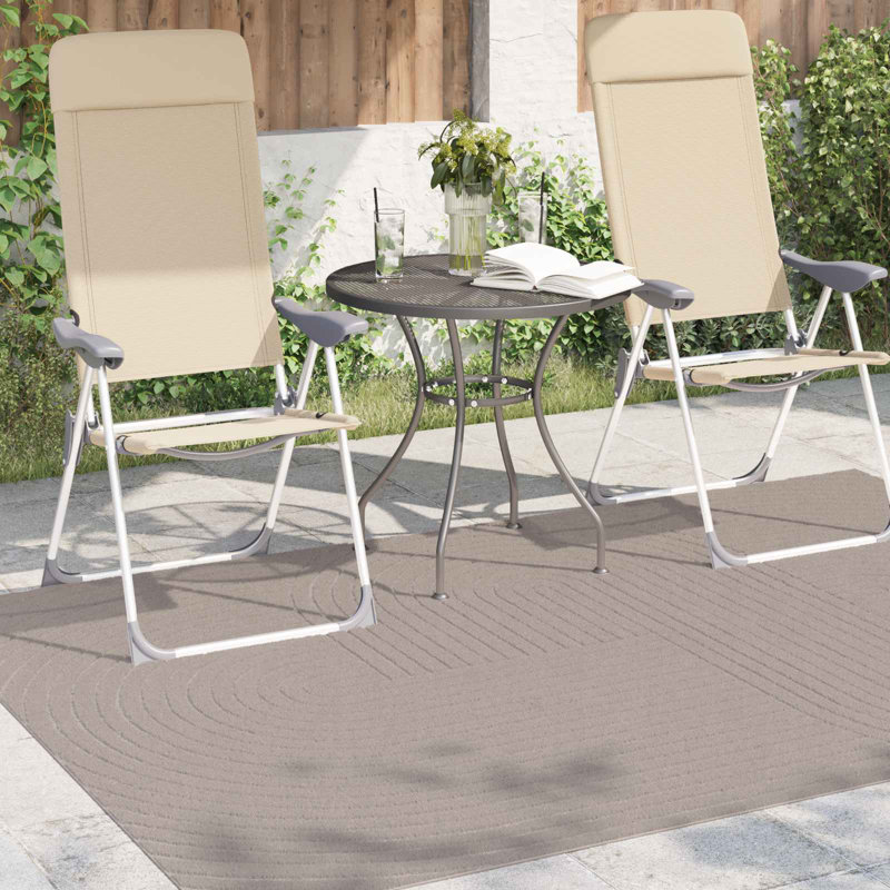 Modern Indoor and Outdoor Rug, Beige, Rectangle 140 x 200 cm