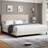 Heavy-Duty Platform Bed Frame, With Height Adjustable Fabric Headboard-2128307095-2128307088