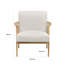 Fauteuil club Cathy, structure en bois brun naturel-114018829