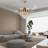 4 - Blade 42Inch Retractable Modern Crystal Adjustable Ceiling Fan With Remote Control and Light Kit Included
