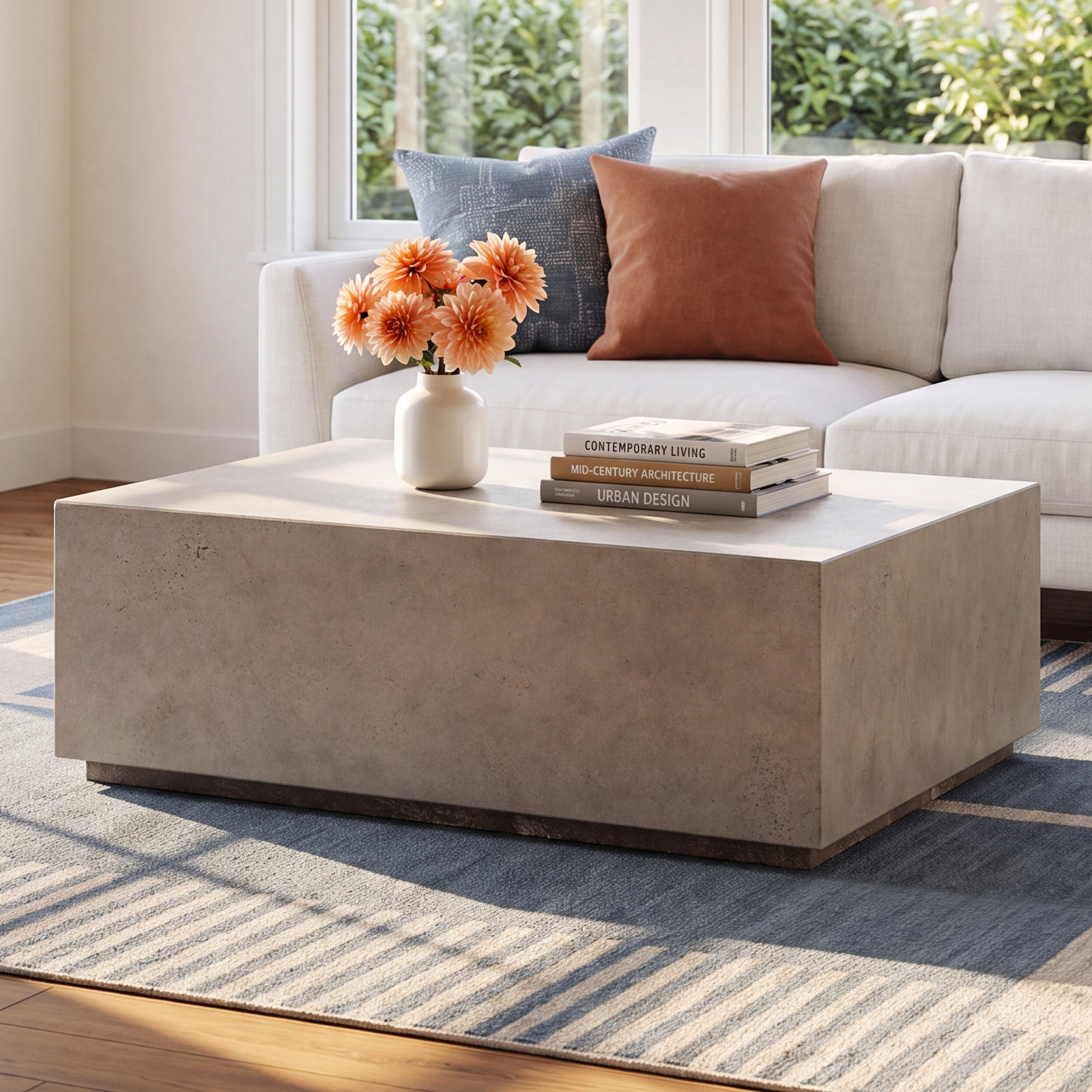 Kareen Square Coffee Table, Dark Gray, 16.5" H x 47.25" W x 47.25" D