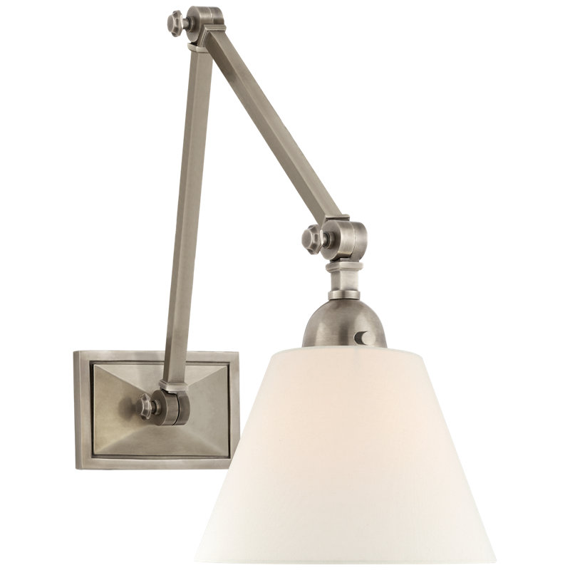 Alexa Hampton Jane Double Library Wall Light, Antique Nickel