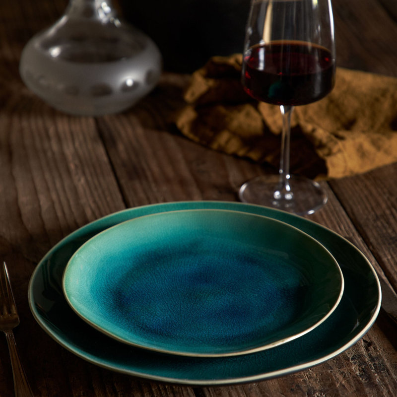 Riviera Stoneware Dinner Plate, Azur