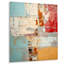 «Nostalgia In Blue Red Orange - Abstract Collages», art mural-106081202-106081209