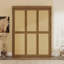 Armoire de lit en bois massif avec rotin Murphy-1294085981-1294085983