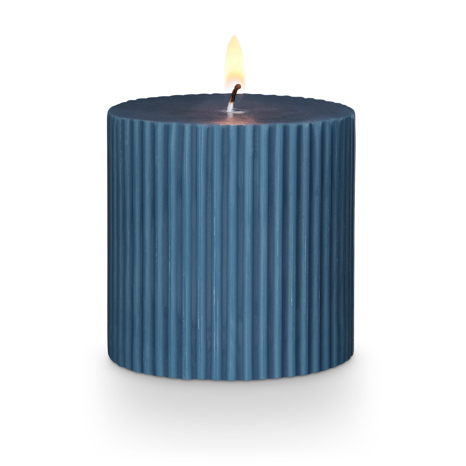 Beautifully Done Pillar Candle, Small, Hidden Lake