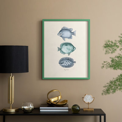 Vintage Nautical Print XXIV Framed Print - Solid Wood