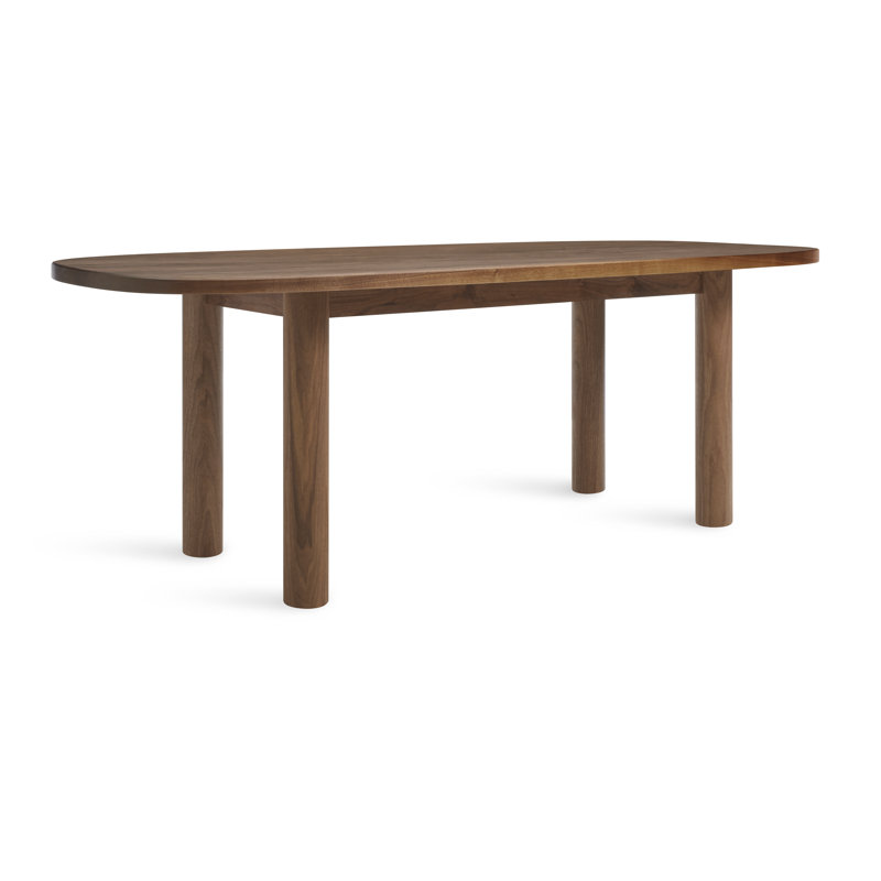Good Times Ash Oval Solid Wood Top Dining Table, Walnut, 38" W x 82" L