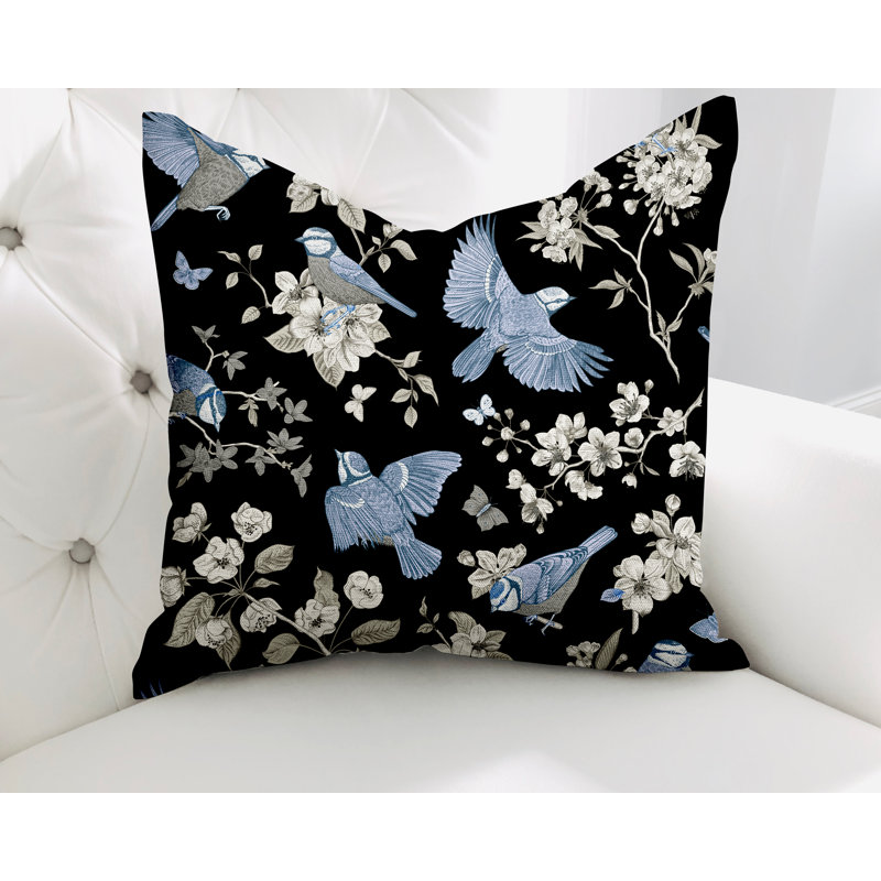  Housse de coussin en coton Cosette, L 19 po x H 19 po, Noir