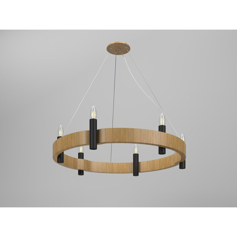Flow 6 - Light Pendant, 118" H x 39.37" W x 39.37" D, Louro Freijo