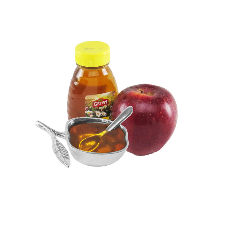 Plat de sel/miel avec cuillère Malina, Argent