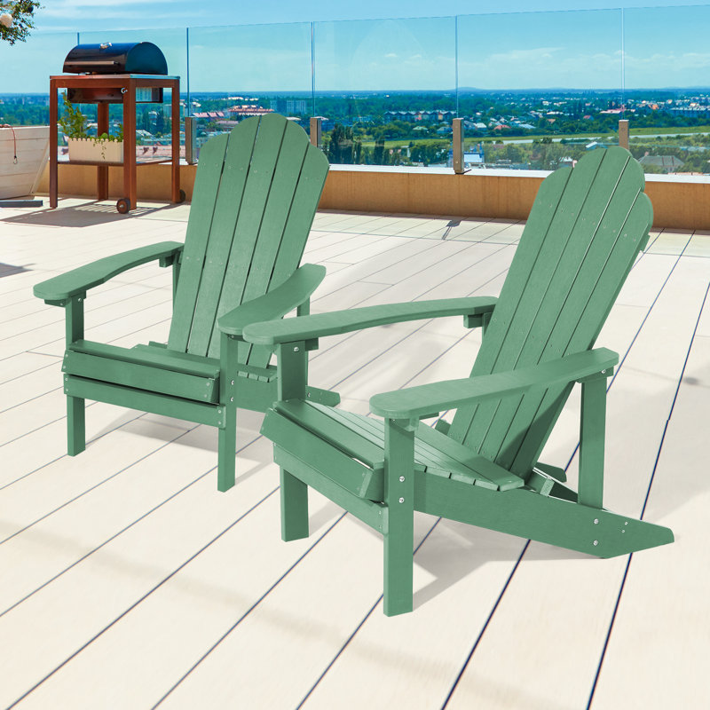 Chaise Adirondack Wesley Hips résistante aux intempéries, Vert foncé